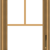 WDMA 18x24 (17.5 x 23.5 inch) Pine Wood Dark Grey Aluminum Crank out Casement Window with Fractional Grilles