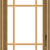 WDMA 18x24 (17.5 x 23.5 inch) Pine Wood Dark Grey Aluminum Crank out Casement Window with Prairie Grilles