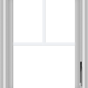 WDMA 18x24 (17.5 x 23.5 inch) White Vinyl uPVC Crank out Casement Window with Fractional Grilles