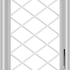 WDMA 18x24 (17.5 x 23.5 inch) White Vinyl uPVC Crank out Casement Window without Grids with Diamond Grills