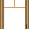 WDMA 18x30 (17.5 x 29.5 inch) Pine Wood Dark Grey Aluminum Crank out Casement Window with Fractional Grilles