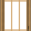 WDMA 18x30 (17.5 x 29.5 inch) Pine Wood Dark Grey Aluminum Crank out Casement Window with Prairie Grilles