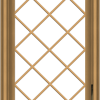 WDMA 18x30 (17.5 x 29.5 inch) Pine Wood Dark Grey Aluminum Crank out Casement Window  with Diamond Grills