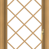 WDMA 18x30 (17.5 x 29.5 inch) Pine Wood Light Grey Aluminum Push out Casement Window  with Diamond Grills