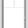 WDMA 18x30 (17.5 x 29.5 inch) Vinyl uPVC White Push out Casement Window with Fractional Grilles