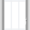 WDMA 18x30 (17.5 x 29.5 inch) Vinyl uPVC White Push out Casement Window with Prairie Grilles