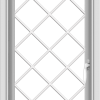 WDMA 18x30 (17.5 x 29.5 inch) Vinyl uPVC White Push out Casement Window  with Diamond Grills