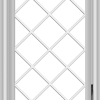 WDMA 18x30 (17.5 x 29.5 inch) White Vinyl uPVC Crank out Casement Window  with Diamond Grills