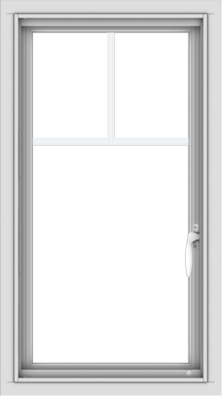 WDMA 18x32 (17.5 x 31.5 inch) Vinyl uPVC White Push out Casement Window with Fractional Grilles
