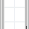 WDMA 18x32 (17.5 x 31.5 inch) White Vinyl uPVC Crank out Casement Window with Colonial Grids