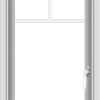 WDMA 18x36 (17.5 x 35.5 inch) Vinyl uPVC White Push out Casement Window with Fractional Grilles