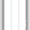 WDMA 18x36 (17.5 x 35.5 inch) Vinyl uPVC White Push out Casement Window with Prairie Grilles