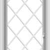 WDMA 18x36 (17.5 x 35.5 inch) Vinyl uPVC White Push out Casement Window  with Diamond Grills