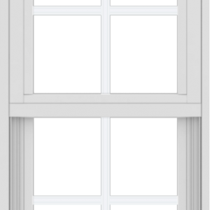 WDMA 18x36 (17.5 x 35.5 inch) Vinyl uPVC White Single Hung Double Hung Window with Colonial Grids Exterior
