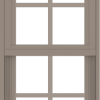 WDMA 18x36 (17.5 x 35.5 inch) Vinyl uPVC Brown Single Hung Double Hung Window with Colonial Grids Exterior