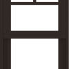 WDMA 18x36 (17.5 x 35.5 inch) Vinyl uPVC Dark Brown Single Hung Double Hung Window with Fractional Grids Interior