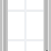 WDMA 18x36 (17.5 x 35.5 inch) White Vinyl uPVC Crank out Casement Window with Colonial Grids