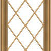 WDMA 18x40 (17.5 x 39.5 inch) Pine Wood Dark Grey Aluminum Crank out Casement Window  with Diamond Grills
