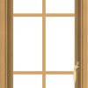 WDMA 18x40 (17.5 x 39.5 inch) Pine Wood Light Grey Aluminum Push out Casement Window with Colonial Grids