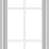 WDMA 18x40 (17.5 x 39.5 inch) White Vinyl uPVC Crank out Casement Window with Colonial Grids