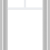 WDMA 18x40 (17.5 x 39.5 inch) White Vinyl uPVC Crank out Casement Window with Fractional Grilles