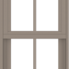 WDMA 18x42 (17.5 x 41.5 inch) Vinyl uPVC Brown Single Hung Double Hung Window with Colonial Grids Exterior
