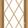 WDMA 18x48 (17.5 x 47.5 inch) Pine Wood Light Grey Aluminum push out Casement Window without Grids with Diamond Grills