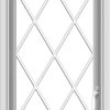WDMA 18x48 (17.5 x 47.5 inch) uPVC Vinyl White push out Casement Window without Grids with Diamond Grills