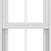 WDMA 18x48 (17.5 x 47.5 inch) Vinyl uPVC White Single Hung Double Hung Window with Colonial Grids Exterior
