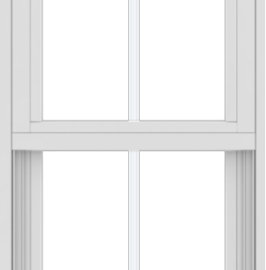 WDMA 18x48 (17.5 x 47.5 inch) Vinyl uPVC White Single Hung Double Hung Window with Colonial Grids Exterior