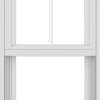 WDMA 18x48 (17.5 x 47.5 inch) Vinyl uPVC White Single Hung Double Hung Window with Top Colonial Grids Exterior
