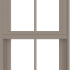 WDMA 18x48 (17.5 x 47.5 inch) Vinyl uPVC Brown Single Hung Double Hung Window with Colonial Grids Exterior