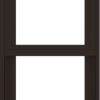 WDMA 18x48 (17.5 x 47.5 inch) Vinyl uPVC Dark Brown Single Hung Double Hung Window with Fractional Grids Interior