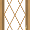 WDMA 18x54 (17.5 x 53.5 inch) Pine Wood Light Grey Aluminum push out Casement Window without Grids with Diamond Grills