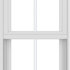 WDMA 18x54 (17.5 x 53.5 inch) Vinyl uPVC White Single Hung Double Hung Window with Colonial Grids Exterior