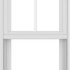 WDMA 18x54 (17.5 x 53.5 inch) Vinyl uPVC White Single Hung Double Hung Window with Top Colonial Grids Exterior