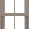 WDMA 18x54 (17.5 x 53.5 inch) Vinyl uPVC Brown Single Hung Double Hung Window with Colonial Grids Exterior