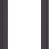 WDMA 18x60 (17.5 x 59.5 inch) Pine Wood Dark Grey Aluminum Crank out Casement Window without Grids Exterior