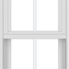 WDMA 18x60 (17.5 x 59.5 inch) Vinyl uPVC White Single Hung Double Hung Window with Colonial Grids Exterior