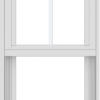 WDMA 18x60 (17.5 x 59.5 inch) Vinyl uPVC White Single Hung Double Hung Window with Top Colonial Grids Exterior