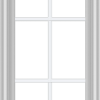 WDMA 18x60 (17.5 x 59.5 inch) White Vinyl uPVC Crank out Casement Window with Colonial Grids