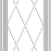 WDMA 18x60 (17.5 x 59.5 inch) White Vinyl uPVC Crank out Casement Window without Grids with Diamond Grills