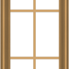 WDMA 18x66 (17.5 x 65.5 inch) Pine Wood Dark Grey Aluminum Crank out Casement Window with Colonial Grids