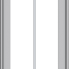 WDMA 18x66 (17.5 x 65.5 inch) Pine Wood Light Grey Aluminum Push out Casement Window with Prairie Grilles