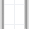 WDMA 18x66 (17.5 x 65.5 inch) White Vinyl uPVC Push out Casement Window with Colonial Grids