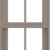 WDMA 18x66 (17.5 x 65.5 inch) Vinyl uPVC Brown Single Hung Double Hung Window with Colonial Grids Exterior