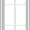 WDMA 18x66 (17.5 x 65.5 inch) White Vinyl uPVC Crank out Casement Window with Colonial Grids