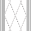 WDMA 18x66 (17.5 x 65.5 inch) White Vinyl uPVC Crank out Casement Window without Grids with Diamond Grills