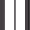 WDMA 18x72 (17.5 x 71.5 inch) Pine Wood Dark Grey Aluminum Crank out Casement Window with Prairie Grilles