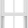 WDMA 18x72 (17.5 x 71.5 inch) Vinyl uPVC White Single Hung Double Hung Window with Colonial Grids Exterior